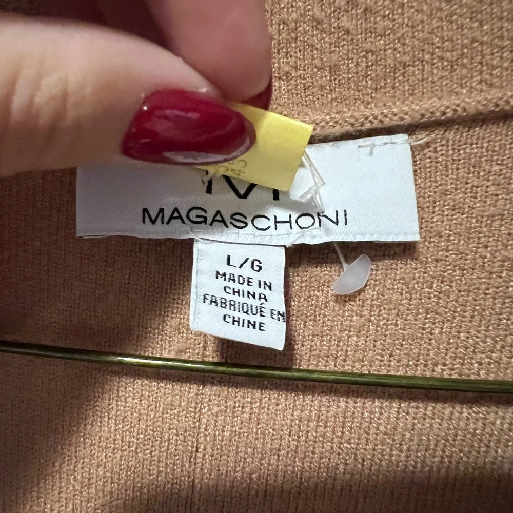 Magaschoni Camel Open Front Cardigan - Picture 2 of 4